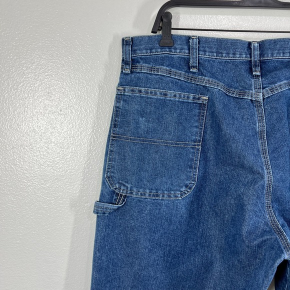 Wrangler Carpenter Jeans Relaxed Fit Work Utility‎ Pants Denim Blue Mens 38x30 - Picture 6 of 9